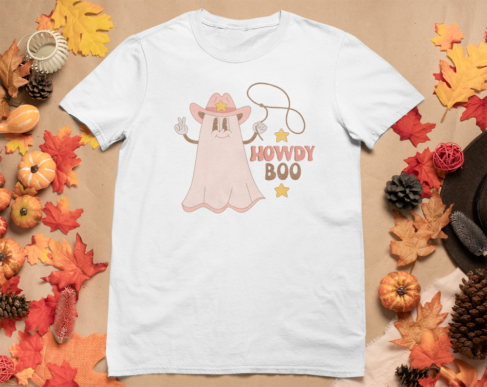 Howdy Boo Vintage Halloween Unisex T-Shirt