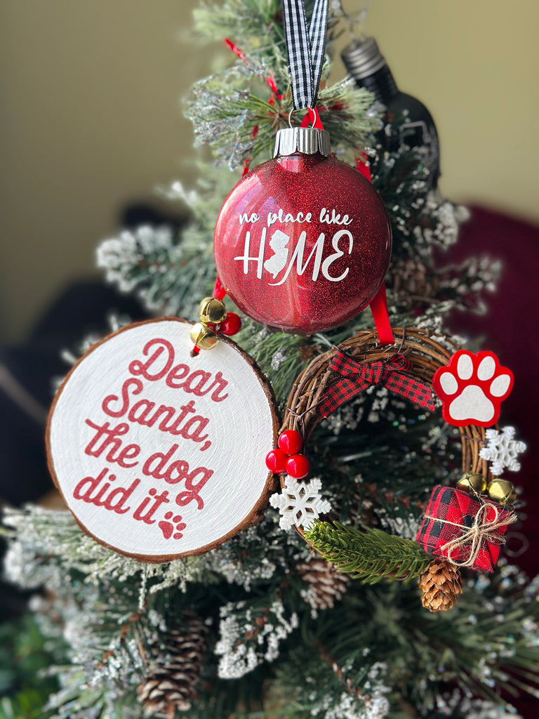 glow in the dark winter scene on a black planter