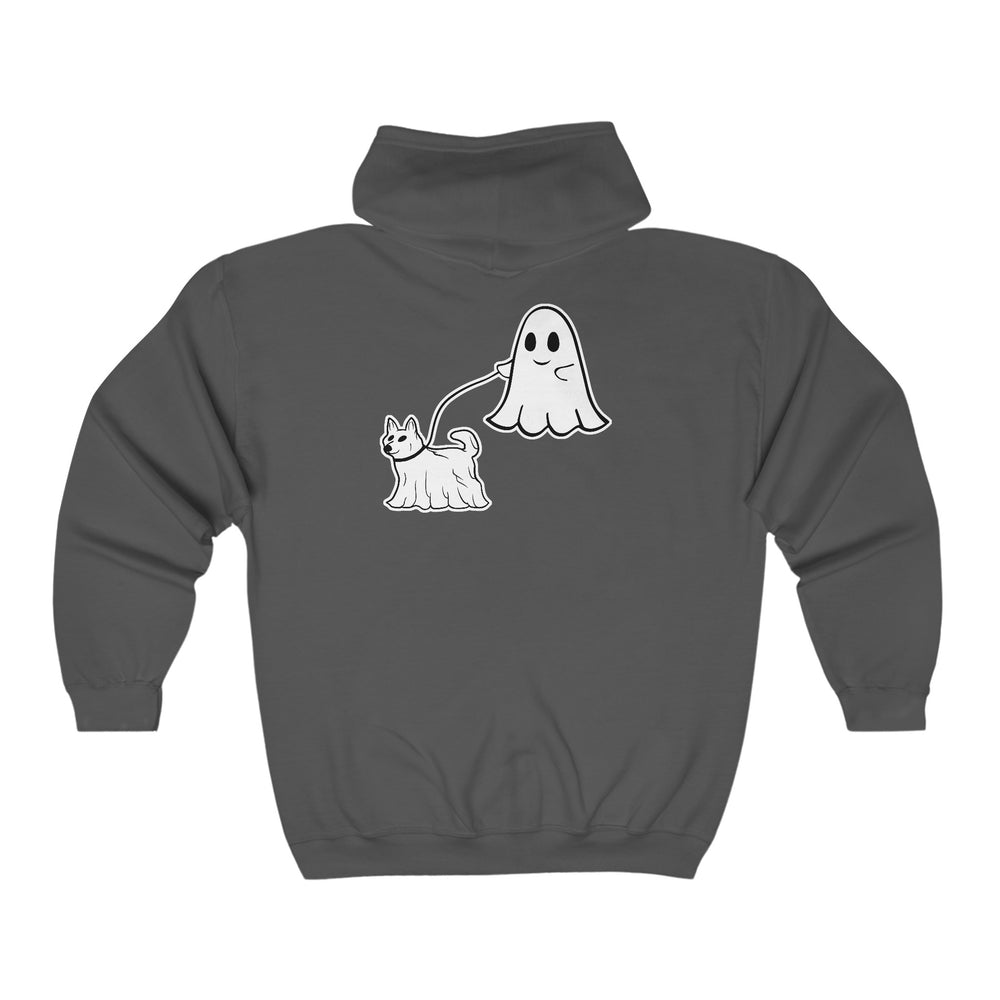 ShiBOO Inu Ghost Walking Dog Halloween Zip Up Hoodie