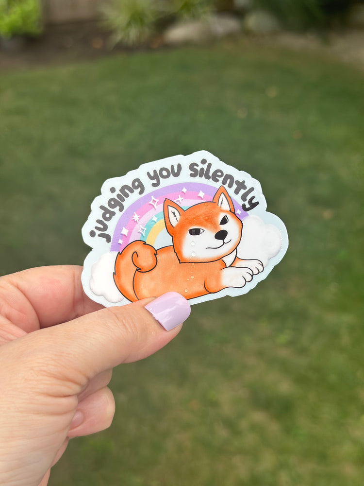 Shiba Inu Judging You Sticker