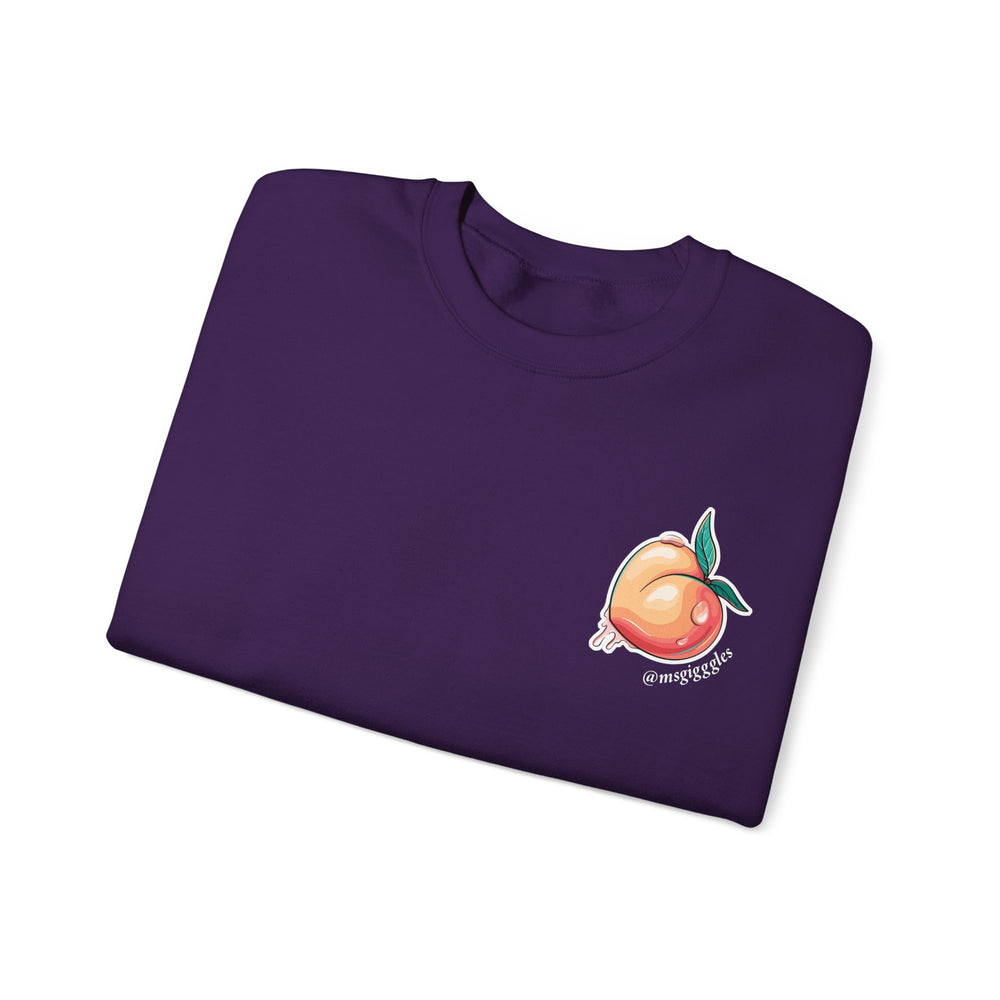 You Know You Want a Peach of This Crewneck Sweatshirt - Additional Sizing Options!