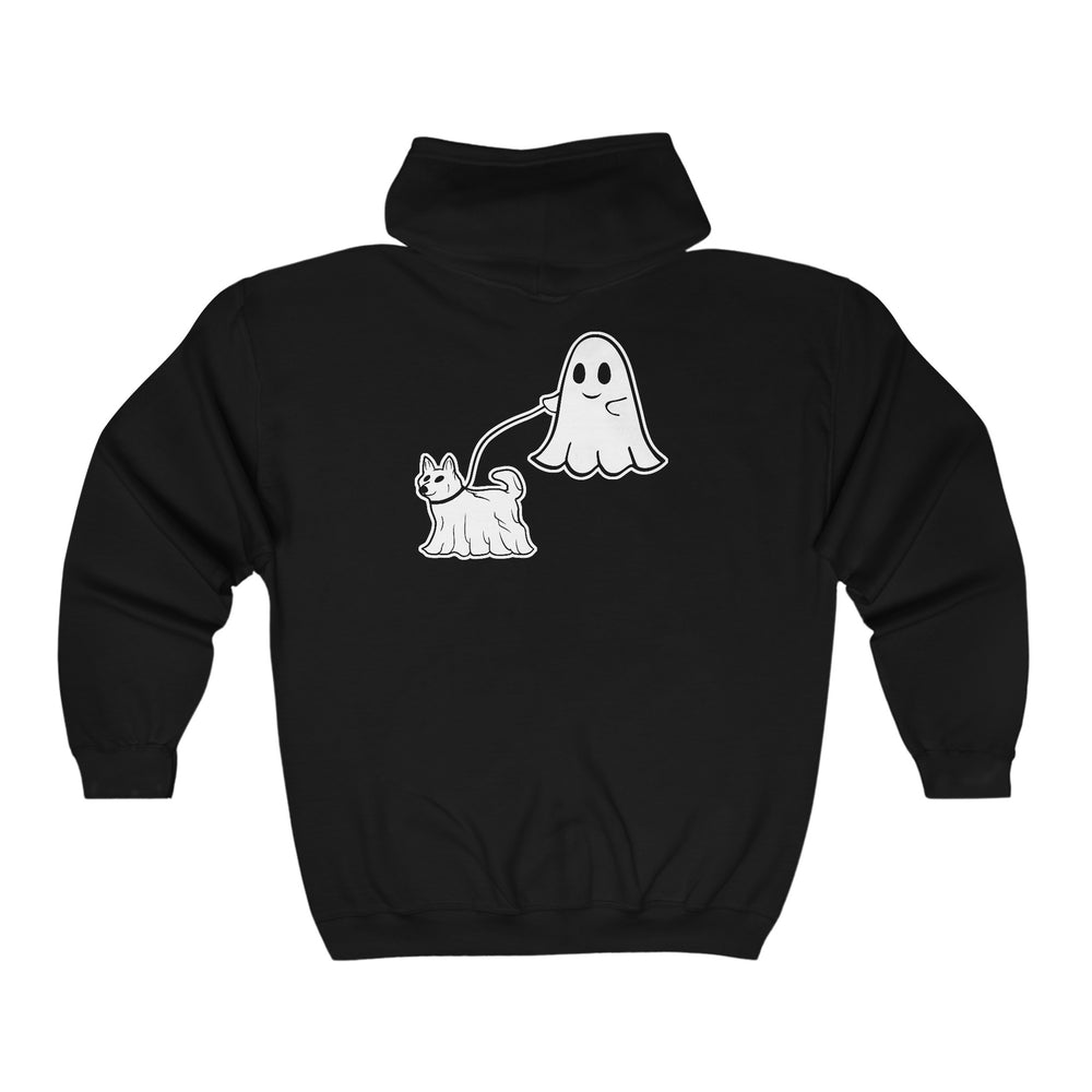 ShiBOO Inu Ghost Walking Dog Halloween Zip Up Hoodie