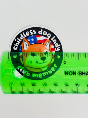 Childless Dog Lady Shiba Inu Sticker