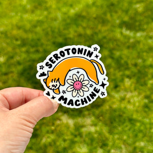 Purrfect Serotonin Machine - Cat Lover Sticker