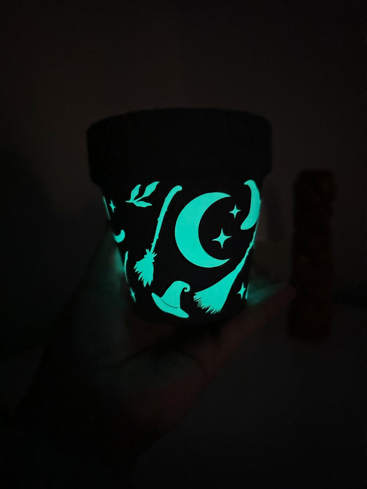 
            
                Load image into Gallery viewer, Witches Altar Planter, Glow in the Dark Planter
            
        