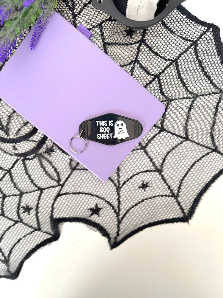 This is Boo Sheet Ghost Motel Keychain Halloween Keychain, Ghost gifts