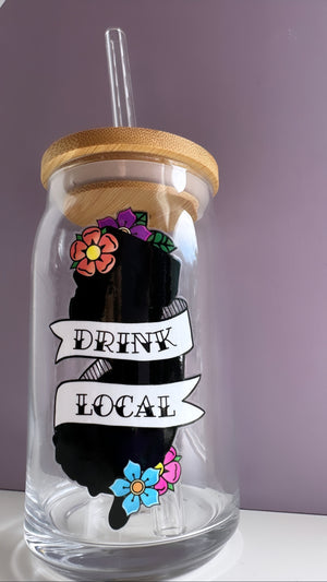 New Jersey Drink Local Handmade Glass Cup
