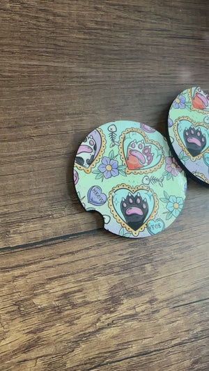 
            
                Load and play video in Gallery viewer, Cute Cat Car Coasters, Car coaster set, Toe Beans, Car Accessories, Cat lover gifts, New Car Gift, Girly Car Decor, Kitty car coasters
            
        