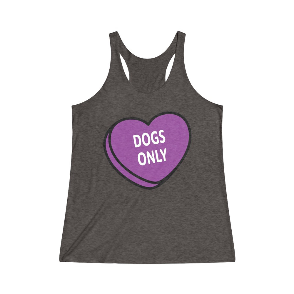 Dogs Only - Purple SSR Fundraiser Women's Tri-Blend Racerback Tank