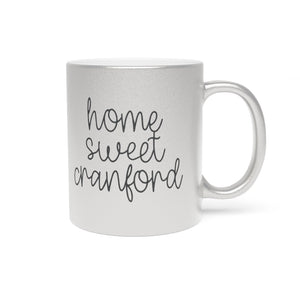 Home Sweet Cranford Metallic Mug (Silver / Gold)