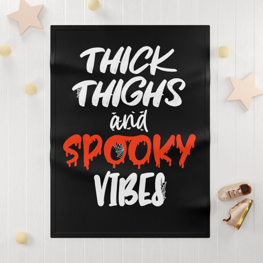 
            
                Load image into Gallery viewer, Thick Thighs &amp;amp; Spooky Vibes Soft Fleece Blanket
            
        