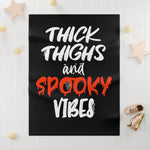 Thick Thighs & Spooky Vibes Soft Fleece Blanket