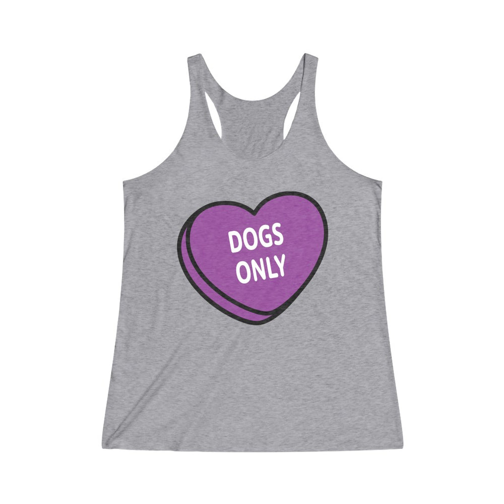 Dogs Only - Purple SSR Fundraiser Women's Tri-Blend Racerback Tank
