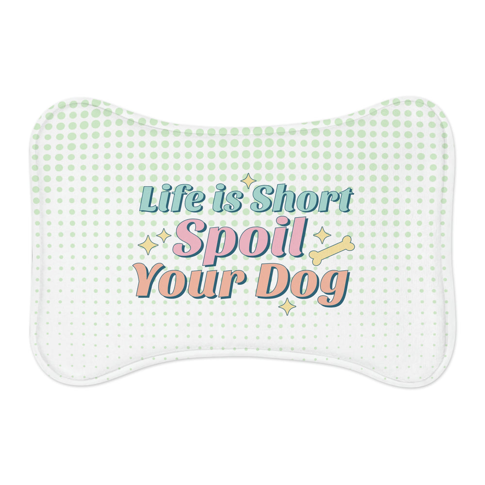 
            
                Load image into Gallery viewer, Life is Short is Spoil Your Dog Retro Feeding Mat
            
        