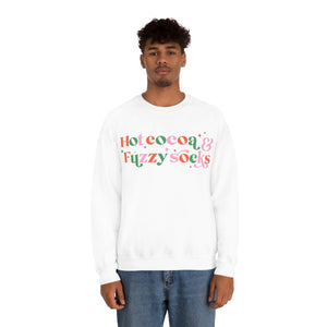 
            
                Load image into Gallery viewer, Hot Cocoa and Fuzzy Sock Retro Crewneck Sweatshirt
            
        