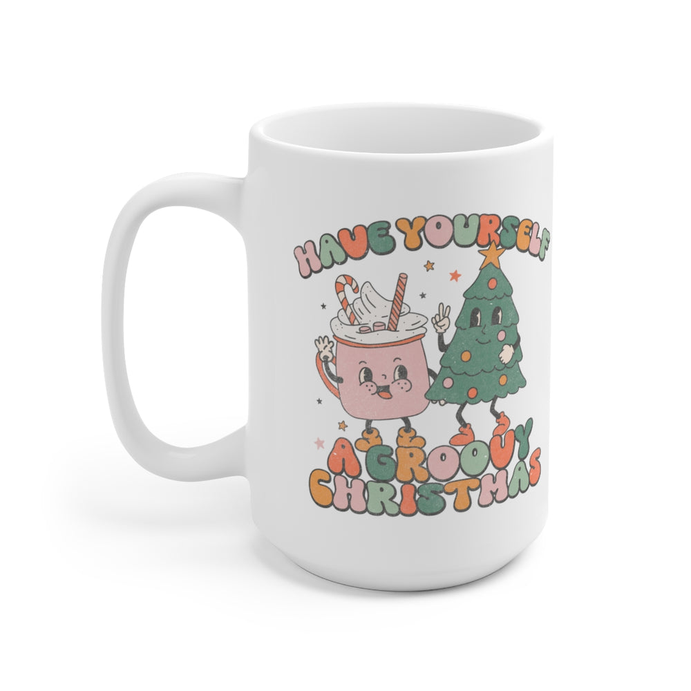 Have a Groovy Christmas Cute Retro Holiday Mug 15oz