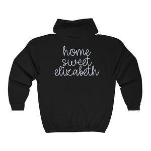 Home Sweet Elizabeth Full Zip Hooded Sweatshirt