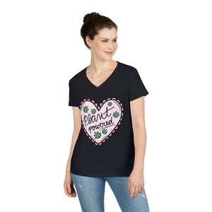 
            
                Load image into Gallery viewer, Plant Powered Canna V-Neck T-Shirt
            
        