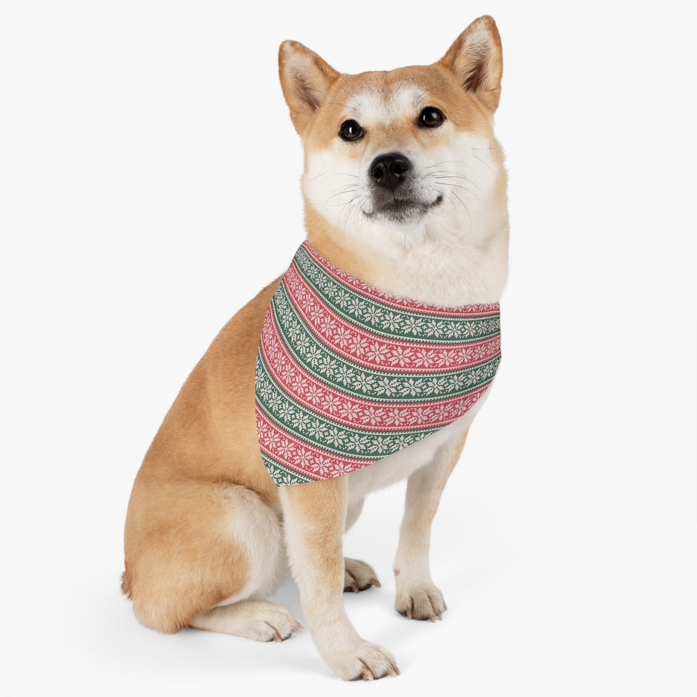Retro Winter Knit Sweater Pet Bandana Collar