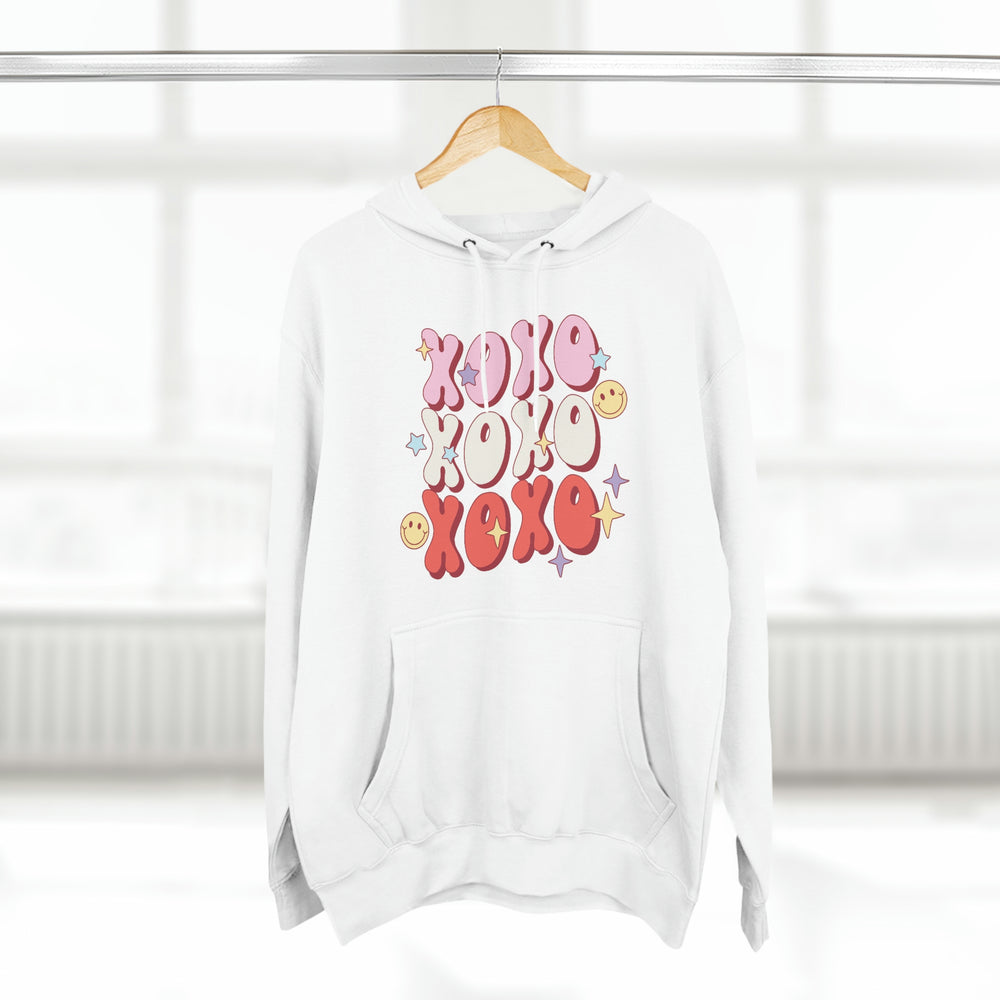 
            
                Load image into Gallery viewer, XOXO Retro Cute Valentine&amp;#39;s Premium Pullover Hoodie
            
        