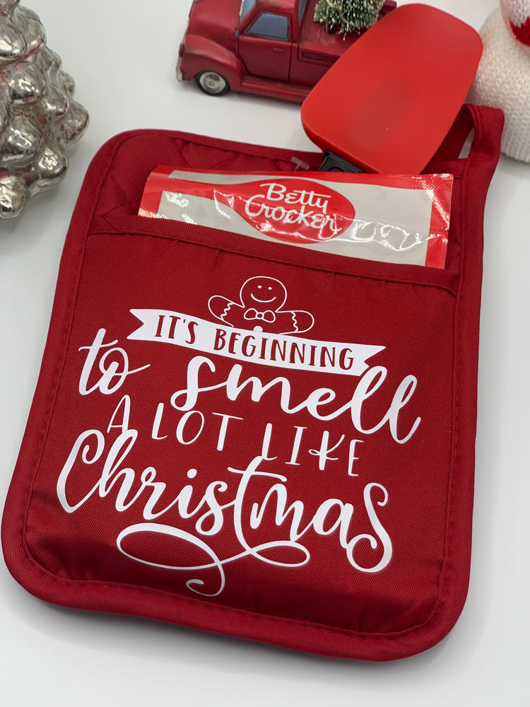 Cheerful Potholder Cookie Mix Combo Holiday Gift