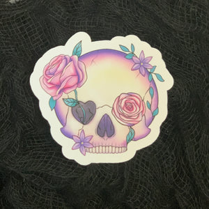 
            
                Load image into Gallery viewer, Floral Skull Sticker
            
        