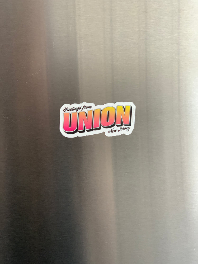 Greetings from Union, NJ - Handmade In New Jersey  Custom Diecut Magnets Handmade of your favorite pet, person, place or thing! Make it last with a magnet custom made just for you!