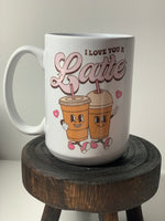 Retro Valentine's Day Inspired Romantic Love Coffee Mugs