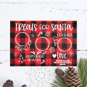 Treats For Santa Personalized Placemat