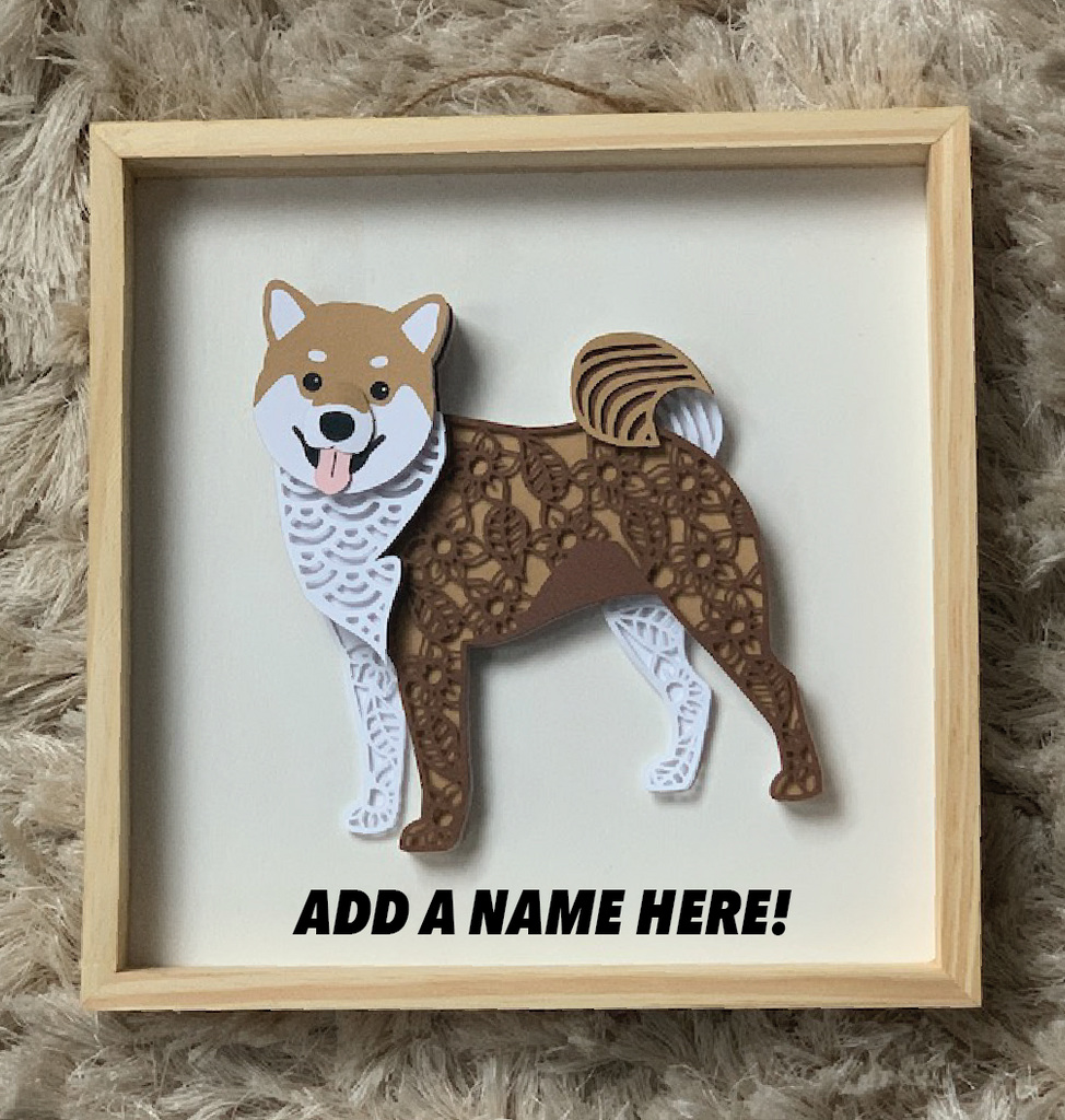 Shiba Inu Lovers! This unique handcrafted layered 3D mandala in shades of brown and white to represent the pawfect Shiba Inu!