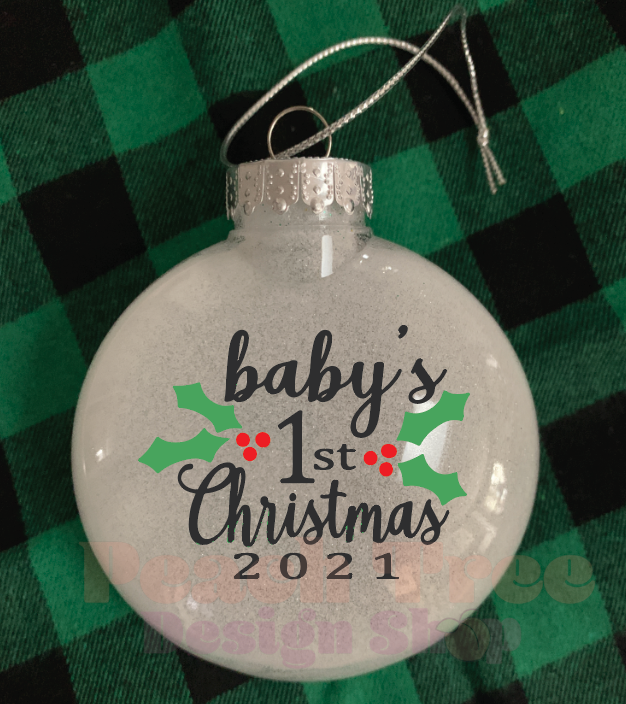Baby's First Christmas Personalized Ornament 1st Xmas Custom Gift