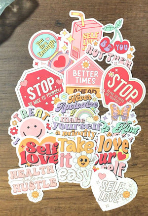 Self Love Retro Valentine's Day Sticker Pack