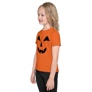Pumpkin Face Kids crew neck t-shirt