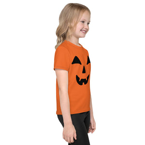 
            
                Load image into Gallery viewer, Pumpkin Face Kids crew neck t-shirt
            
        