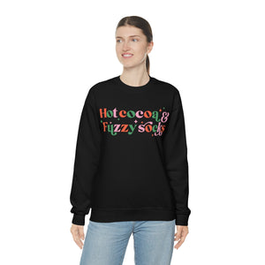 
            
                Load image into Gallery viewer, Hot Cocoa and Fuzzy Sock Retro Crewneck Sweatshirt
            
        