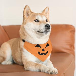 Pumpkin Face Pet Bandana Collar