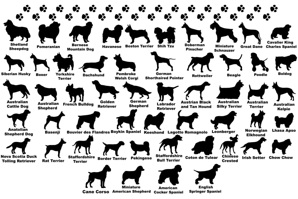 Custom dog breed 3d paw layered artwork PICK YOUR BREED