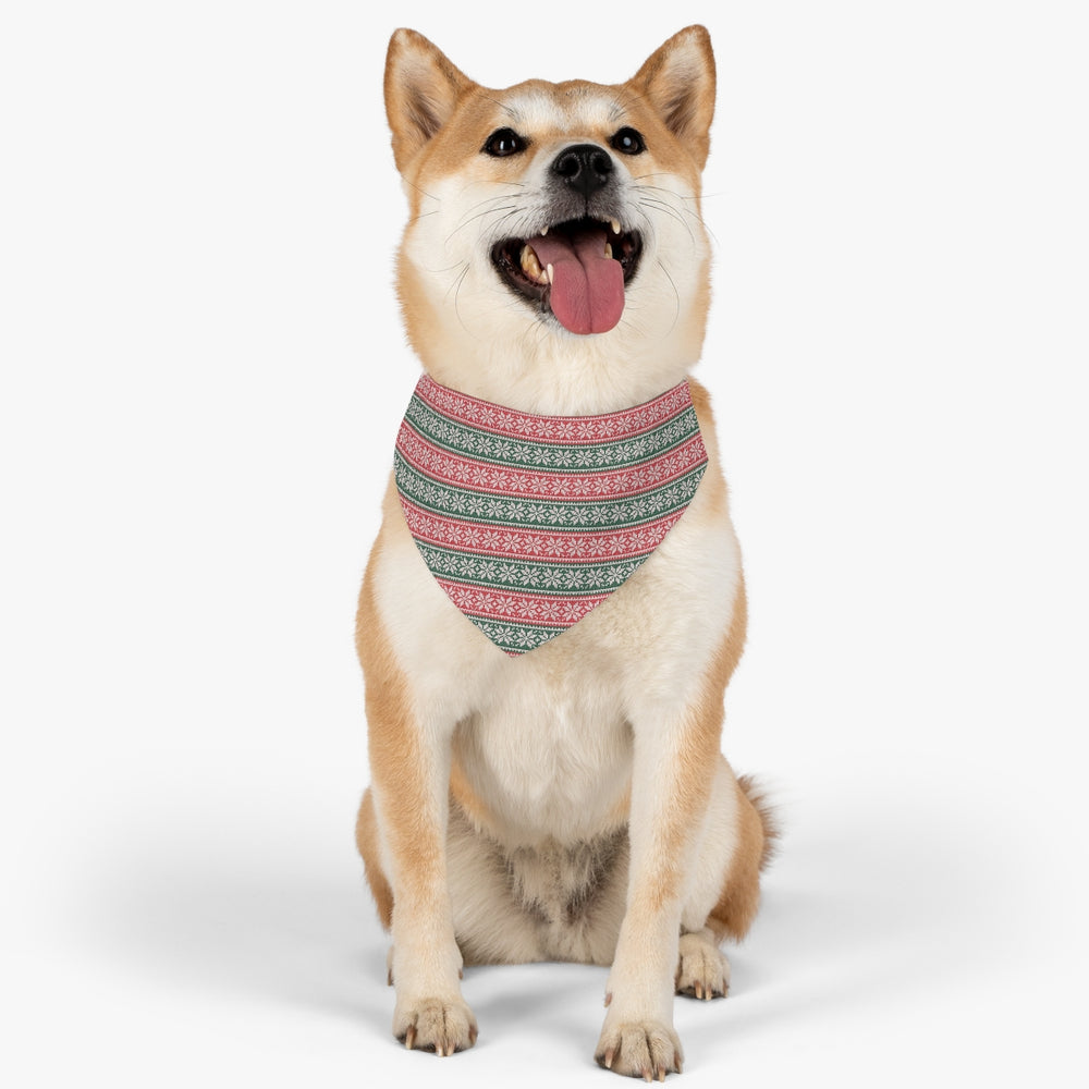 Retro Winter Knit Sweater Pet Bandana Collar