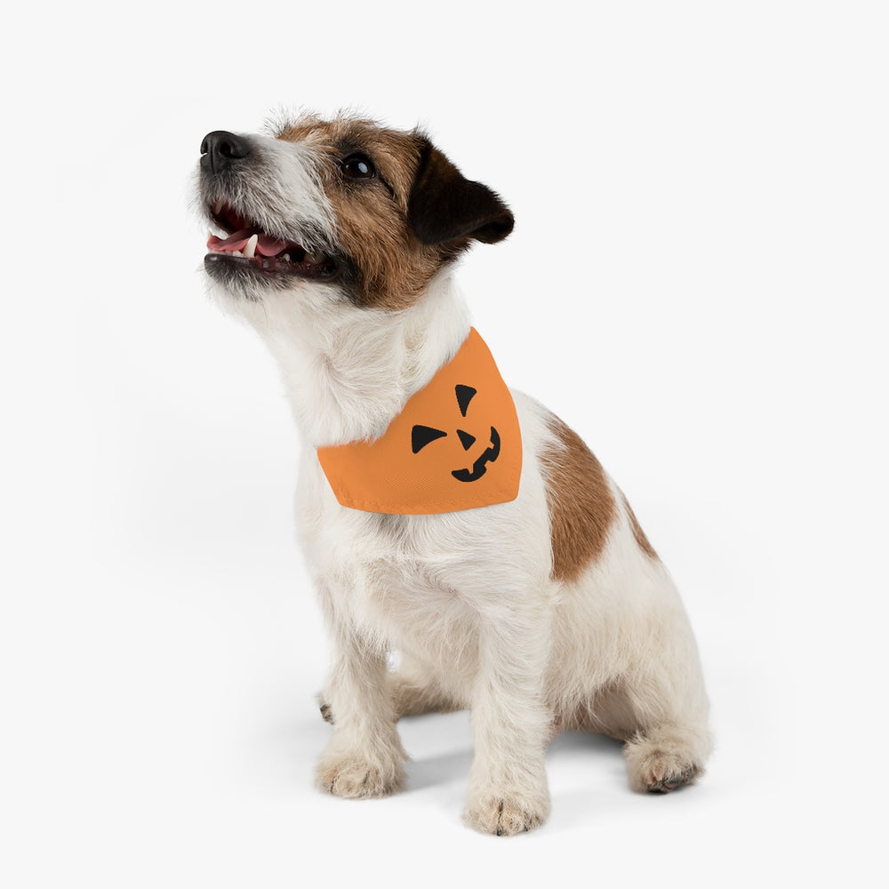 Pumpkin Face Pet Bandana Collar