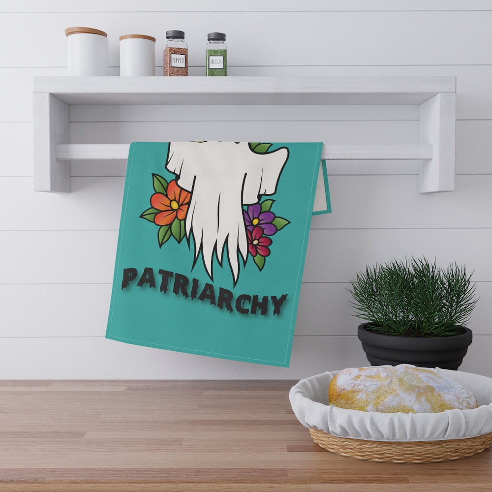 
            
                Load image into Gallery viewer, Haunt The Patriarchy Teal Kitchen Towel
            
        