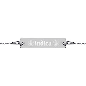Indica Forever Engraved Bar Chain Bracelet