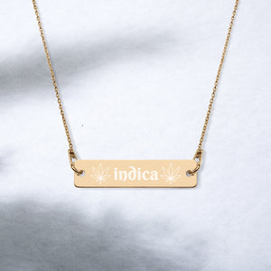 Indica for Life Engraved Bar Chain Necklace