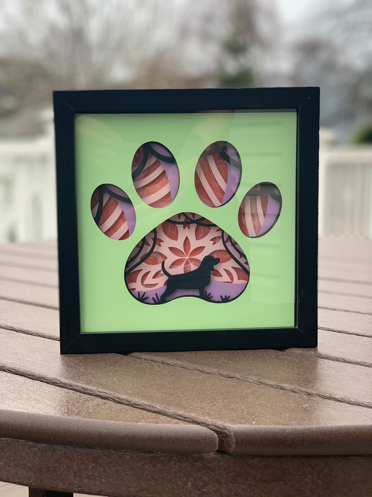 Custom Pet 3D Paw Layered Mandala