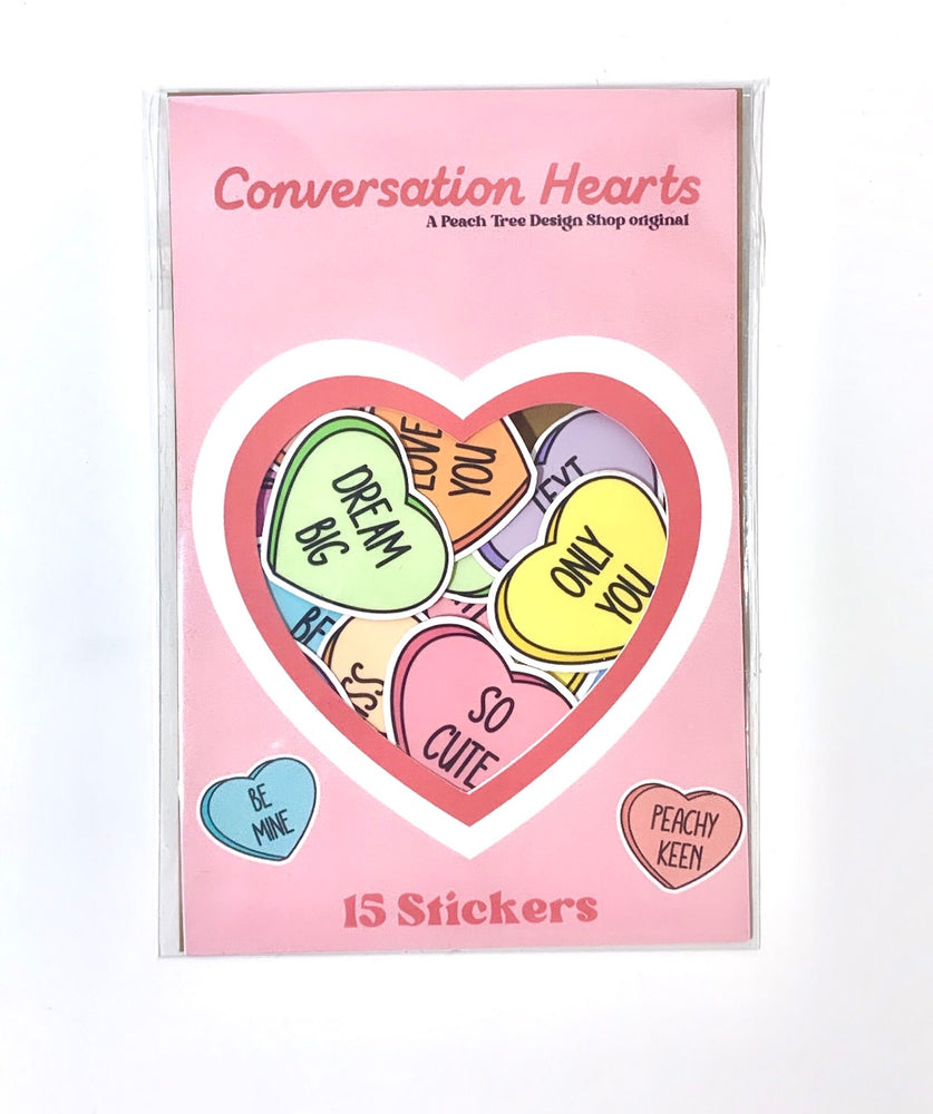 
            
                Load image into Gallery viewer, Conversation Candy Hearts, Valentine&amp;#39;s Day Sticker Pack, Cute Mini BFF Gift, Present Ideas for Friend, Valentine&amp;#39;s gift for adults and teens
            
        