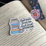 Tea and Books Sticker, Book Stickers