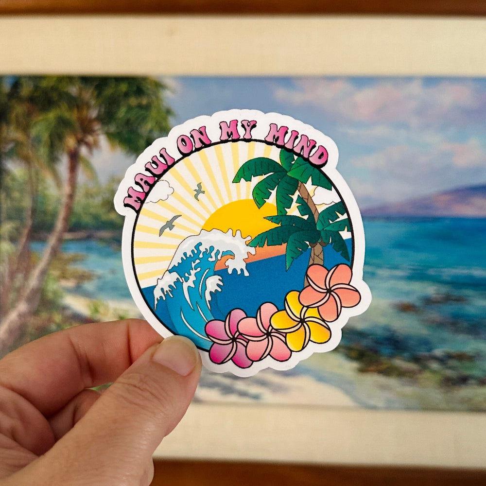 
            
                Load image into Gallery viewer, Lahaina Strong (All Proceeds Donated to Maui Fire Relief), Maui Strong, Maui Fundraiser, Lahaina Art, Banyan Tree, Lahaina, Hawaii sticker
            
        