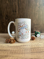 Holiday Mug Gift, Christmas gift idea, Hanukkah present, snowman mug, cute office gifts, Retro Christmas mug, white elephant gift, Funny Mug
