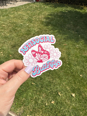 Antisocial Butterfly sticker