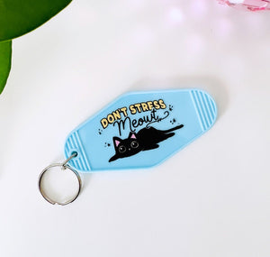 
            
                Load image into Gallery viewer, Cat Keychain, Motel Keychain Funny, Cute Cat Gifts, Gifts for Friends, New Home Gift, Retro Keychain Women, Cat Lover Presents, Car Keychain
            
        