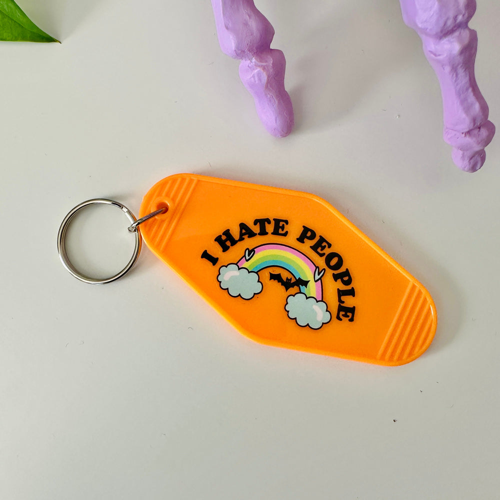 Creepy Cute Keychain, Pastel Goth Accessories, Funny Motel Keychain, Gifts for Friend, New Driver Gifts, Groovy Keychain, Sarcastic Keychain